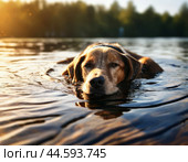 Labrador Retriever, a breed of dog. It was originally bred as a hunting gundog. Стоковое AI-изображение, AI-художник Сергей Елизарьев / Фотобанк Лори