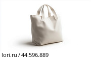 Stylish cream tote bag on a neutral background, perfect for daily errands and casual outings. Стоковое AI-изображение, AI-художник Сергей Толмачёв / Фотобанк Лори
