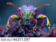 Colorful digital art weevil beetle. Стоковое AI-изображение, AI-художник Иван Рябоконь / Фотобанк Лори