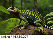 Striped Toloque in the wild. Стоковое AI-изображение, AI-художник Veniamin Kraskov / Фотобанк Лори