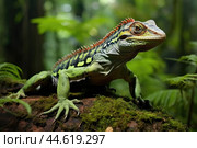 Striped Toloque in the wild. Стоковое AI-изображение, AI-художник Veniamin Kraskov / Фотобанк Лори