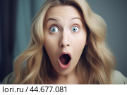Startled Surprised woman. Generate Ai. Стоковое AI-изображение, AI-художник Иван Рябоконь / Фотобанк Лори
