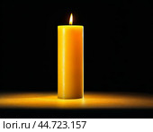 Burning candle on a dark background. Стоковое AI-изображение, AI-художник Сергей Елизарьев / Фотобанк Лори