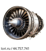 Jet engine on transparent background. Стоковое AI-изображение, AI-художник Иван Рябоконь / Фотобанк Лори