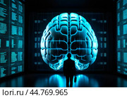 The concept of high technology development, artificial intelligence, super brain, robotics development,The concept of high technology development, artificial intelligence, super brain, robotics development,The concept of high technology development, artificial intelligence, super brain, robotics development,Концепция развития высоких технологий,исскуственный интелект,супер мозг,развитие робототехники. Стоковое AI-изображение, AI-художник Миронов Павел / Фотобанк Лори