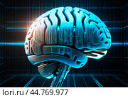 The concept of high technology development, artificial intelligence, super brain, robotics development,The concept of high technology development, artificial intelligence, super brain, robotics development,The concept of high technology development, artificial intelligence, super brain, robotics development,Концепция развития высоких технологий,исскуственный интелект,супер мозг,развитие робототехники. Стоковое AI-изображение, AI-художник Миронов Павел / Фотобанк Лори