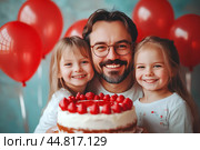 Папины дочки. Стоковое AI-изображение, AI-художник Щеголева Ольга / Фотобанк Лори