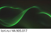 Abstract 3d green flow wave on dark background. Future mesh or sound grid. Digital data structure. Futuristic technology concept. Motion animation. Стоковое AI-видео, аниматор Анна Маркина / Фотобанк Лори