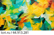 Abstract expressionist art summer background. Стоковое AI-изображение, AI-художник Ксения Лаптева / Фотобанк Лори