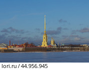 Петропавловский собор, вид со Стрелки Васильевского острова. Санкт-Петербург (2019 год). Стоковое фото, фотограф Алексей Иванов / Фотобанк Лори