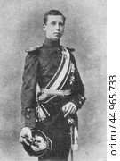 Hereditary Prince Alfred of Saxe-Coburg-Gotta, head of the Austrian line, old vintage illustration, 1894. Стоковое фото, фотограф Константин Тимофеев / Фотобанк Лори