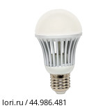 Светодиодная осветительная лампа E27 на белом фоне. LED energy saving bulb. Стоковое фото, фотограф Татьяна Д / Фотобанк Лори