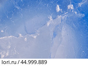 Texture of winter ice surface. Blue natural ice background. Стоковое фото, фотограф Сергей Пристяжнюк (Serg Zastavkin) / Фотобанк Лори