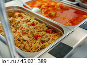 Assorted Dishes Served at a Catered Buffet During a Midday Event. Стоковое фото, фотограф Сергей Толмачёв / Фотобанк Лори