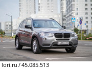 KRASNOYARSK, RUSSIA - September 22, 2024: Grey BMW X3 F25. Редакционное фото, фотограф Плотников Дмитрий / Фотобанк Лори