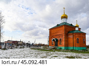 Церковь Иоанна Златоуста. Село Бигила. Тюменская область (2023 год). Стоковое фото, фотограф Александр Тараканов / Фотобанк Лори