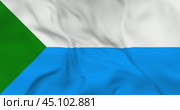 Развевающийся флаг Хабаровского края, регион РФ. Циклическая анимация в 4к. Стоковая анимация, аниматор Александр Кузнецов / Фотобанк Лори