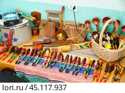 Russian folk musical instruments (2011 год). Редакционное фото, фотограф Александр Подшивалов / Фотобанк Лори