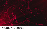 Red plexus network evolving on dark background. Стоковое видео, видеограф Данил Руденко / Фотобанк Лори