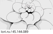 Cartoon flower bud spinning counterclockwise. Стоковое видео, видеограф Данил Руденко / Фотобанк Лори