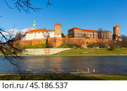 View of Wawel Castle, Poland. Стоковое фото, фотограф Яков Филимонов / Фотобанк Лори