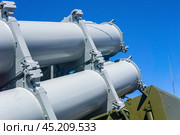 Anti-aircraft missile launcher against the sky. Стоковое фото, фотограф Евгений Харитонов / Фотобанк Лори