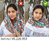 Common mistakes in female posing and how to avoid them. Photo poses. Стоковое фото, фотограф Андрей Аркуша / Фотобанк Лори