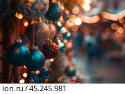 Новогодняя елка. Стоковое AI-изображение, AI-художник Марина Кулакова / Фотобанк Лори