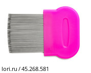 Lice comb with multiple fine teeth for effective lice removal and scalp care. Стоковое фото, фотограф Сергей Толмачёв / Фотобанк Лори