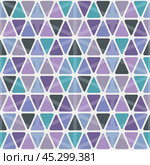 Vector seamless geometric pattern with boho colors triangles. Стоковая иллюстрация, иллюстратор Ольга Дроздова / Фотобанк Лори