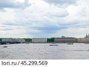 Город Санкт-Петербург. Панорама набережной Невы (2023 год). Стоковое фото, фотограф Александр Тараканов / Фотобанк Лори