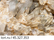 Rock crystal, a druse of crystals close up photo. Стоковое фото, фотограф EugeneSergeev / Фотобанк Лори