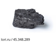 Natural wood charcoal Isolated on white. Стоковое фото, фотограф Сергей Толмачёв / Фотобанк Лори