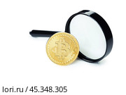 Photo Golden Bitcoin. Стоковое фото, фотограф Сергей Толмачёв / Фотобанк Лори