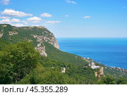 Вид на море со смотровой площадки (2024 год). Стоковое фото, фотограф Александр Тимохин / Фотобанк Лори