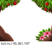 Frame from apples on white background. Стоковая иллюстрация, иллюстратор Светлана Широкова / Фотобанк Лори