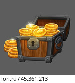 Chest with coins. Стоковая иллюстрация, иллюстратор Светлана Широкова / Фотобанк Лори