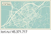 Alcala de Henares Spain City Map in Retro Style. Outline Map. Стоковая иллюстрация, иллюстратор Игорь Сорокин / Фотобанк Лори