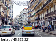One of the central streets of the city of Algiers. Republic of Algeria. Редакционное фото, фотограф Евгений Ткачёв / Фотобанк Лори