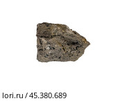 Tagamite is an impact melt rock which looks somewhat similar to terrestrial basalts. Стоковое фото, фотограф Константин Григорьев / Фотобанк Лори