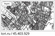 Bogota Colombia City Map in Black and White Color. Стоковая иллюстрация, иллюстратор Игорь Сорокин / Фотобанк Лори