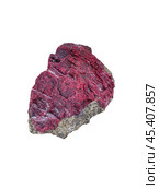 Rock mineral cinnabar isolated on white background. Стоковое фото, фотограф Константин Григорьев / Фотобанк Лори