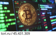 Концепция фондового рынка криптовалют и биткойнов для финансовых инвестиций. Стоковое AI-изображение, AI-художник ФотоИнтеллект / Фотобанк Лори