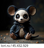 Portrait of a scary mouse doll. Стоковое AI-изображение, AI-художник RamA / Фотобанк Лори
