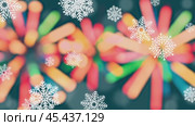 Christmas snowflake background. Стоковое видео, видеограф Михаил Коханчиков / Фотобанк Лори