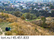 Вид на Алматы из парка "Кок-Тобе". Город Алматы. Стоковое фото, фотограф Александр Тараканов / Фотобанк Лори