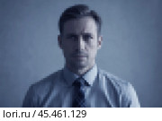 Image of a man in large pixels so that he is unrecognizable. Стоковое AI-изображение, AI-художник Дмитрий Киселёв / Фотобанк Лори