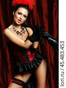 Sexy moulin rouge girl wearing hot lingerie. Стоковое фото, фотограф Андрей Аркуша / Фотобанк Лори