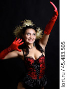 Sexy moulin rouge girl wearing hot lingerie. Стоковое фото, фотограф Андрей Аркуша / Фотобанк Лори