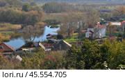 View of Bityug River in autumn, Bobrov, Voronezh Region, Russia (2022 год). Стоковое фото, фотограф Алексей Антипов / Фотобанк Лори